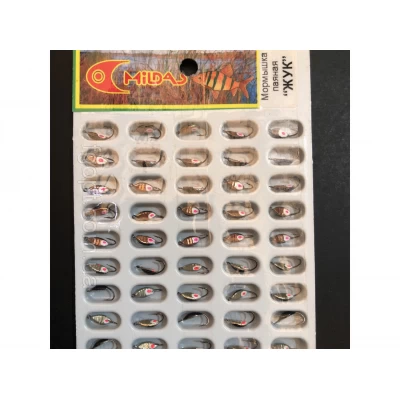 Мормышка Mildas паяная Жук (50шт.) в блистере Мормышка Mildas паяная Жук (50шт.) в блистере