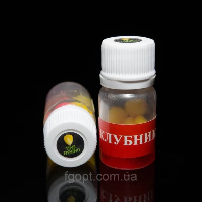 Силиконовая кукуруза в дипе Time Fishing Клубника mini Силиконовая кукуруза в дипе Time Fishing Клубника mini