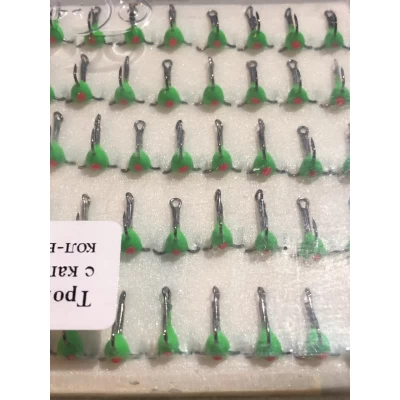 Тройник Mildas с зеленой каплей №14 (50шт.)