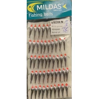 Блесна Mildas средняя №11 белая на 3 крючка  (50 шт.)