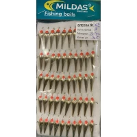 Блесна Mildas средняя №12 золото на 3 крючка  (50 шт.)