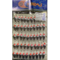 Блесна Mildas №21 белая на 3 крючка  (50 шт.)