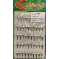 Блесна Mildas малая № 1 белая на 3 крючка  (50 шт.)
