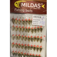 Блесна Mildas большая № 3 золото на 3 крючка  (50 шт.)