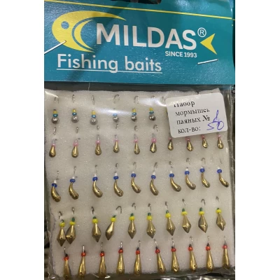 Мормышка Mildas паяная Набор-1 (50шт.) Мормышка Mildas паяная Набор-1 (50шт.)