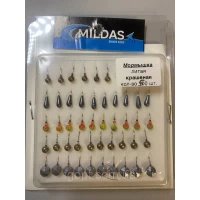 Набор мормышек Midas Литаякрашеная в блистере (50шт.)