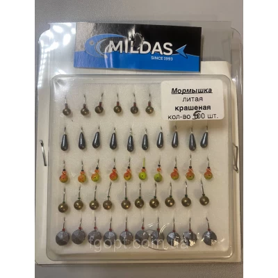Набор мормышек Midas Литаякрашеная в блистере (50шт.) Набор мормышек Midas Литаякрашеная в блистере (50шт.)
