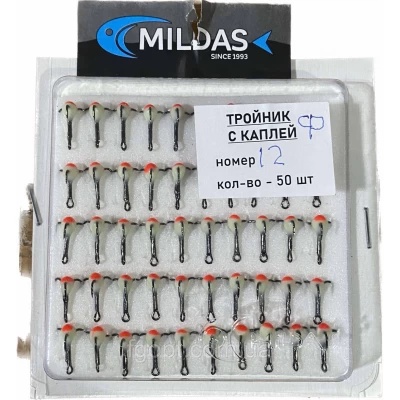 Тройник Mildas с каплей фосфор №12 (50шт.) Тройник Mildas с каплей фосфор №12 (50шт.)