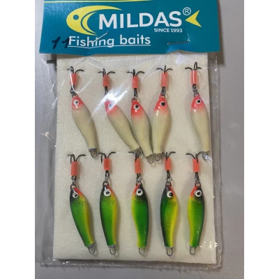 Блесна Рыбка с ответным тройником зимняя 11гр (10шт) Блесна Рыбка с ответным тройником зимняя 11гр (10шт)