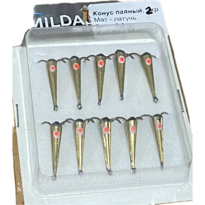 Конус паяный Mildas 3 крючка 0.8 (10шт) Конус паяный Mildas 3 крючка 0.8 (10шт)