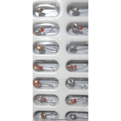 Набор мормышек паяная в блистере (50шт.) Набор мормышек паяная в блистере (50шт.)