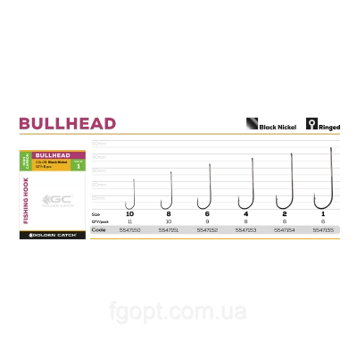 Крючок GC Bullhead №10 (10шт)