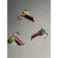 Мормышка Столбик со спилом ⌀2 RedBlack кошачий глаз