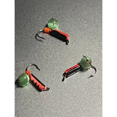 Мормышка Столбик со спилом ⌀2 RedBlack кошачий глаз