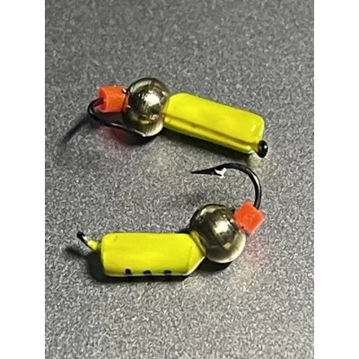 Мормышка Столбик со спилом ⌀3 Yellow золотой шар