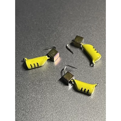 Мормышка Столбик со спилом ⌀3 Yellow куб хамелеон