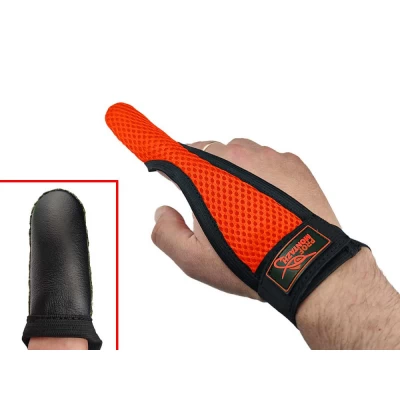 Перчатка для силового заброса Spod Casting (Напальчник) оранжевая