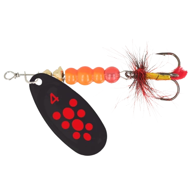 Блесна ZEOX Dominator №4 9г 010 BlackRed Dot NEW 2025