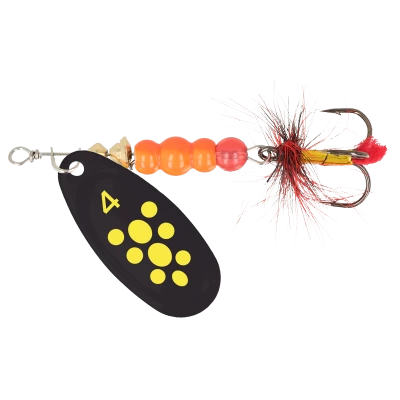 Блесна ZEOX Dominator №4 9г 011 BlackYellow Dot NEW 2025