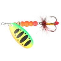 Блесна ZEOX Dominator №4 9г 015 Fluo TigerBlack Dot NEW 2025
