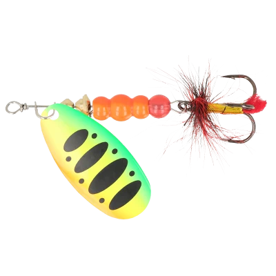 Блесна ZEOX Dominator №4 9г 015 Fluo TigerBlack Dot NEW 2025