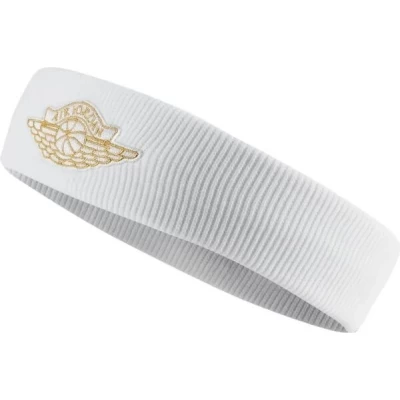 Повязка на голову Nike JORDAN WINGS HEADBAND 2.0 бело-золотая J.000.3604.109.OS (Оригинал)