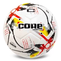 Мяч футбольный CORE COMPETITION №5 PU FB-7584 Жеёлто-красный