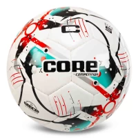 Мяч футбольный CORE COMPETITION №5 PU FB-7584 Зелёно-красный