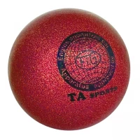 Мяч для художественной гимнастики FIG 19 см Красный с блестками FG-9-19-R