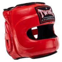 Шлем боксерский с бампером кожаный TWINS STEEL FRAME BO-0573 Красный Шлем боксерский с бампером кожаный TWINS STEEL FRAME BO-0573 Красный