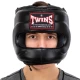 Шлем боксерский с бампером кожаный TWINS STEEL FRAME BO-0573 Черный