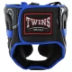 Шлем боксерский с полной защитой PVC TWN Черно-Cиний BO-9481BL