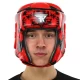 Шлем боксерский открытый кожаный FISTRAGE FURIOUS Красный VL-4466R   XL
