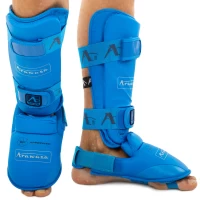 Защита голени и стопы для каратэ Araza GO-1252BL Replica XS-XL Синий