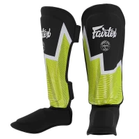 Защита голени и стопы единоборств кожаная FAIRTEX размер S-L BO-9486-GR   M