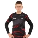 Костюм компрессионный детский рашгард лонгслив штаны и шорты VNM черный-красный 9529B-9629B-V5020   XS