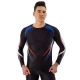 Костюм компрессионный мужской рашгард лонгслив и штаны Domino S-2XL черный-белый-красный-синий TC210-KC210-6