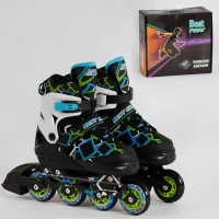 Ролики BEST ROLLER размер 35-38 черно-зелено-синий