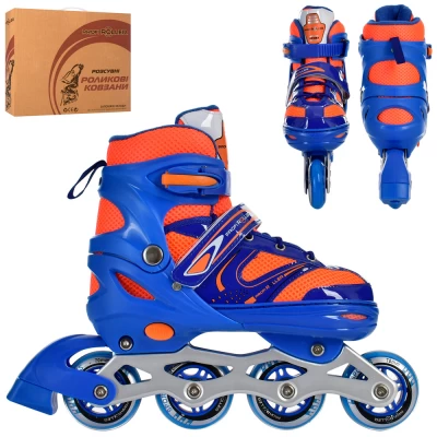 Ролики Profi Roller A 4145-M-BL размер 35-38 Синий-Оранжевый