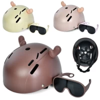 Шлем защитный регулируемый (Оленёнок) + очки GS-4885