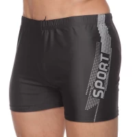 Плавки боксеры мужские для плавания Sport размер-L-4XL черн-серый 2019-4-2   3XL