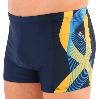 Плавки боксеры мужские для плавания размер XL-3XL Синий PL-7642-2   XXL