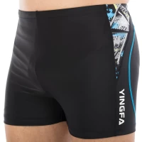 Плавки боксеры мужские для плавания YINGFA размер M-2XL Черный Y-3395