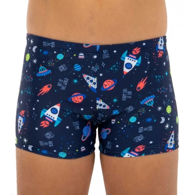 Плавки боксеры для мальчиков для плавания Планеты возраст 6-8 лет темно-синий-синий PL-2614    8
