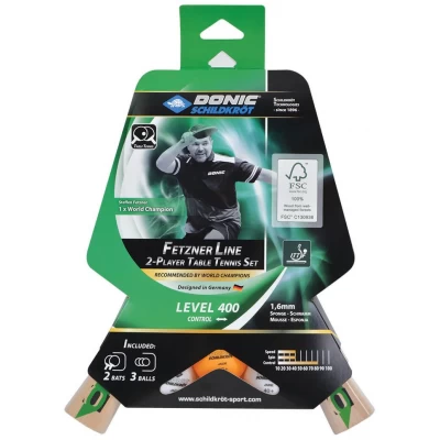 Набор ракетки для настольного тенниса Donic Fetzner 400 FSC 2-player set (Оригинал) 788468 Набор ракетки для настольного тенниса Donic Fetzner 400 FSC 2-player set (Оригинал) 788468