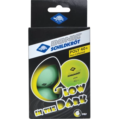Шарики для настольного тенниса Donic Glow in the dark 40+ 6 шт