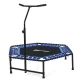 Батут для фитнесса с ручкой Profi Sport 125см MS 3256 Черный-синий