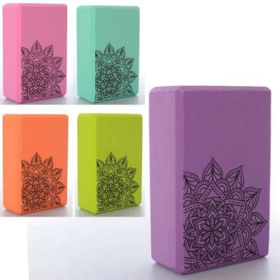 Блок для йоги с рисунком Gemini GВ0858-5 Фиолетовый