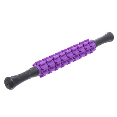Массажер-палка роликовый антицеллюлитный 9 массажеров Massager Bar FI-1739 Фиолетовый