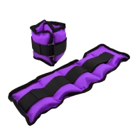 Утяжелители-манжеты песок по 2кг черно-фиолетовый G8836-4